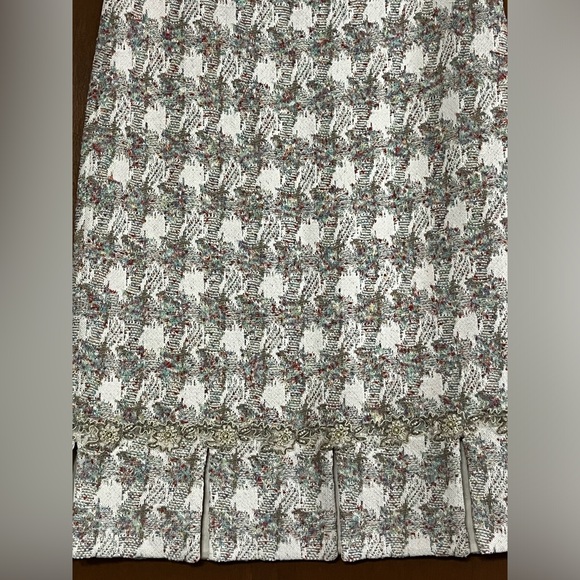 NWT Vintage St John Couture Tweed Floral Bead Skirt Size 10 Neiman Marcus - Picture 3 of 12